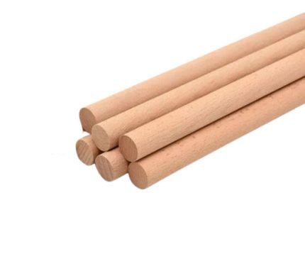 Round Wooden Dowel Stick (Thick/6Pc)