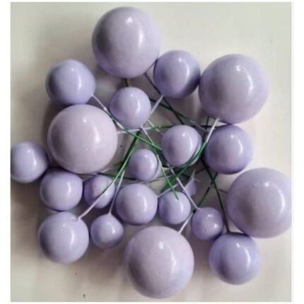 Faux Ball Cake Topper Purple Colour (20 Pcs Pack/)