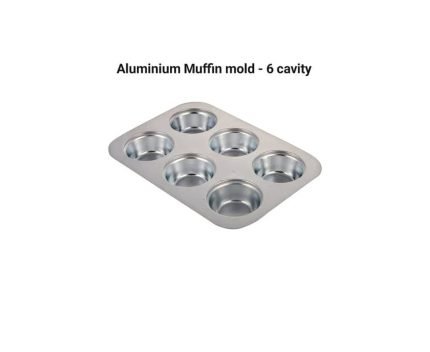 Aluminium Muffin Mold (6 Cavity ) (1Pc)