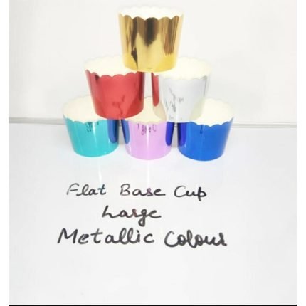 Flat Base Cup Large Metallic