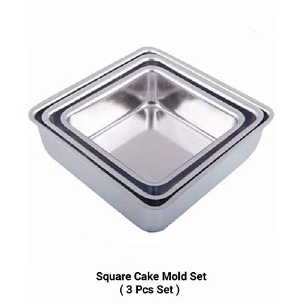 Square Cake Mold Set (3 Pcs Set)