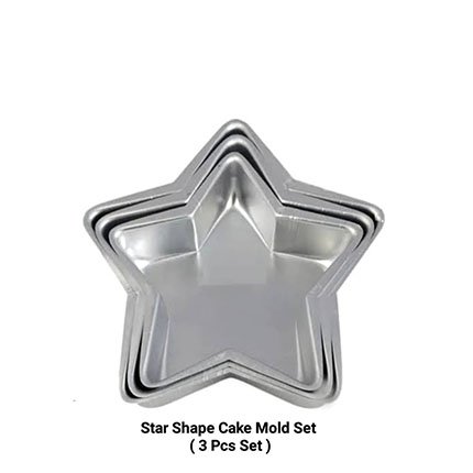 Star Shape Cake Mold Set (3 Pcs Set)