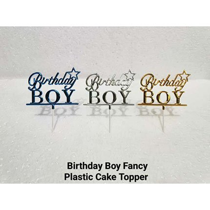 Birthday Boy Fancy Plastic Cake Topper