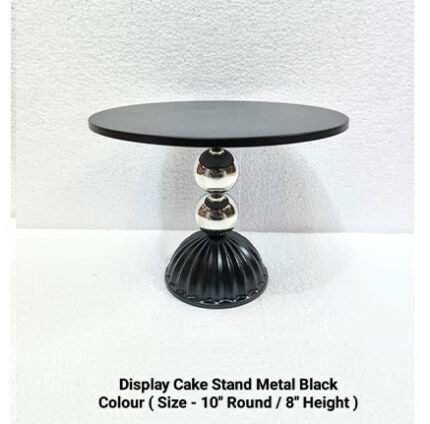 Display cake stand Metal Black Colour  ( Size10”Round/ 8”Height)
