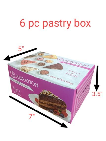 6 pastry box – Rs. 4.50 ( 1 Box ) MOQ (100 Box)