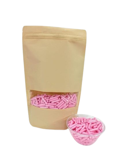 Capsule Shape Sprinklers Pink (1 kg Pack)