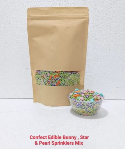 Confect Edible Bunny, Star & Pearl Sprinklers Mix (250gm)