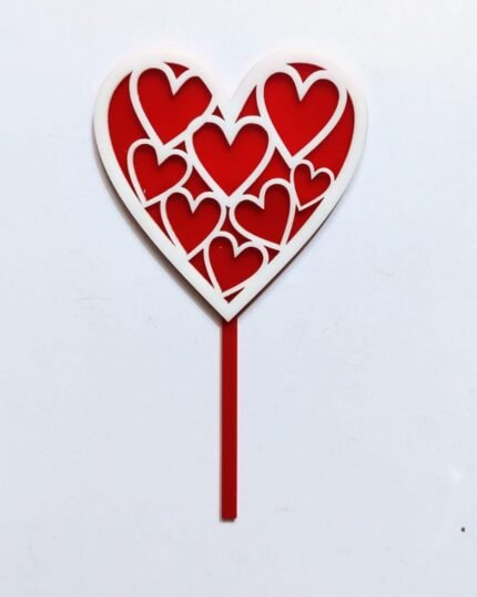 Acrylic Heart Topper (1 Pc)