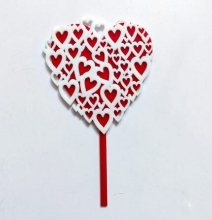Acrylic Heart Topper  (1 Pc)