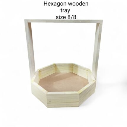Hexagon Wooden Tray Size 8/8 – Rs.165/ pc (Moq 5pcs)