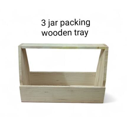 3 Jar Packing Wooden Tray- Rs.180 /pc ( moq 5pc)