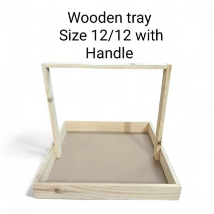 Wooden Tray Size- 12/12 With Handle -Rs .160/pc ( moq 5pc)