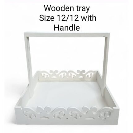 Wooden Tray Size- 12″/12″With Handle – Rs .265/pc ( moq 5pc)