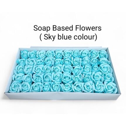 Soap Based Flowers Sky Blue Colour (50 flowers/box)