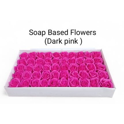 Soap Based Flowers Dark Pink Colour (50 flowers/box)