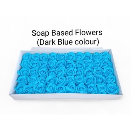 Soap Based Flowers Dark Blue Colour (50 flowers/box)
