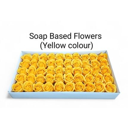Soap Based Flowers Yellow Colour (50 flowers/box)