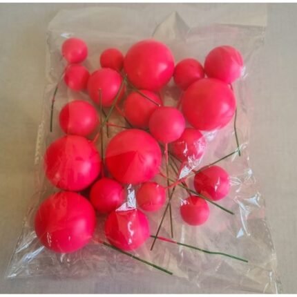 Faux Ball Cake Topper Dark Pink Colour(20 Pcs Pack)