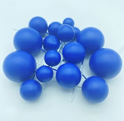 Faux Ball Cake Topper Royal Blue Colour (20 Pcs Pack)