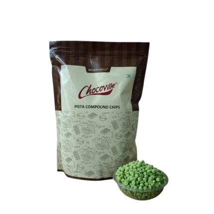Chocoville Pista Flavoured Choco Chips (1 Kg )