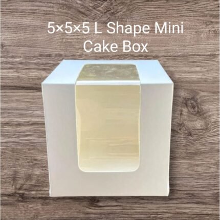 5×5×5 L shape Mini Cake Box -Rs.11/ pc (Moq 50 pcs)