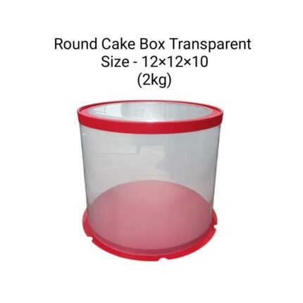 Round  Shape Transparent Cake Box (2kg) Size – 12×12×10 – Rs.150/pc (moq 50pcs)