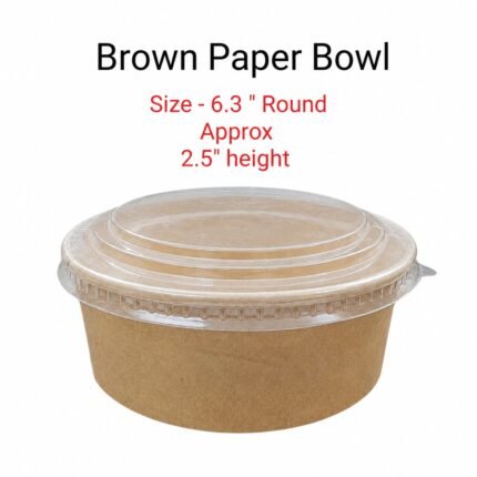 Paper Bowl Size 6.3″round approx, height 2.5″-Rs.13/ pc ( moq 100 pcs)