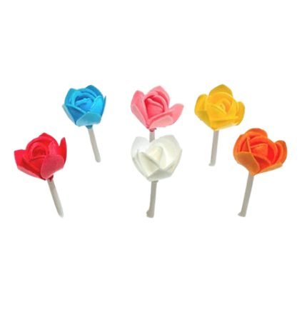 Edible Wafer Flowers With Stick ( 25 pcs box)