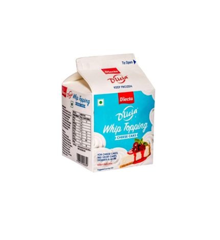 Dlecta Whip Topping Cheese Flovour – Rs.165 (1 kg Pack ) – Rs.1980 (12 Kg Box)